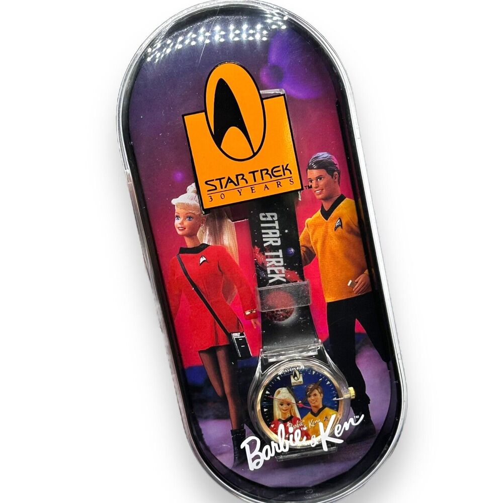 Star Trek 30th Anniversary Barbie and Ken Collector Timepiece 1996 Wrist Watch